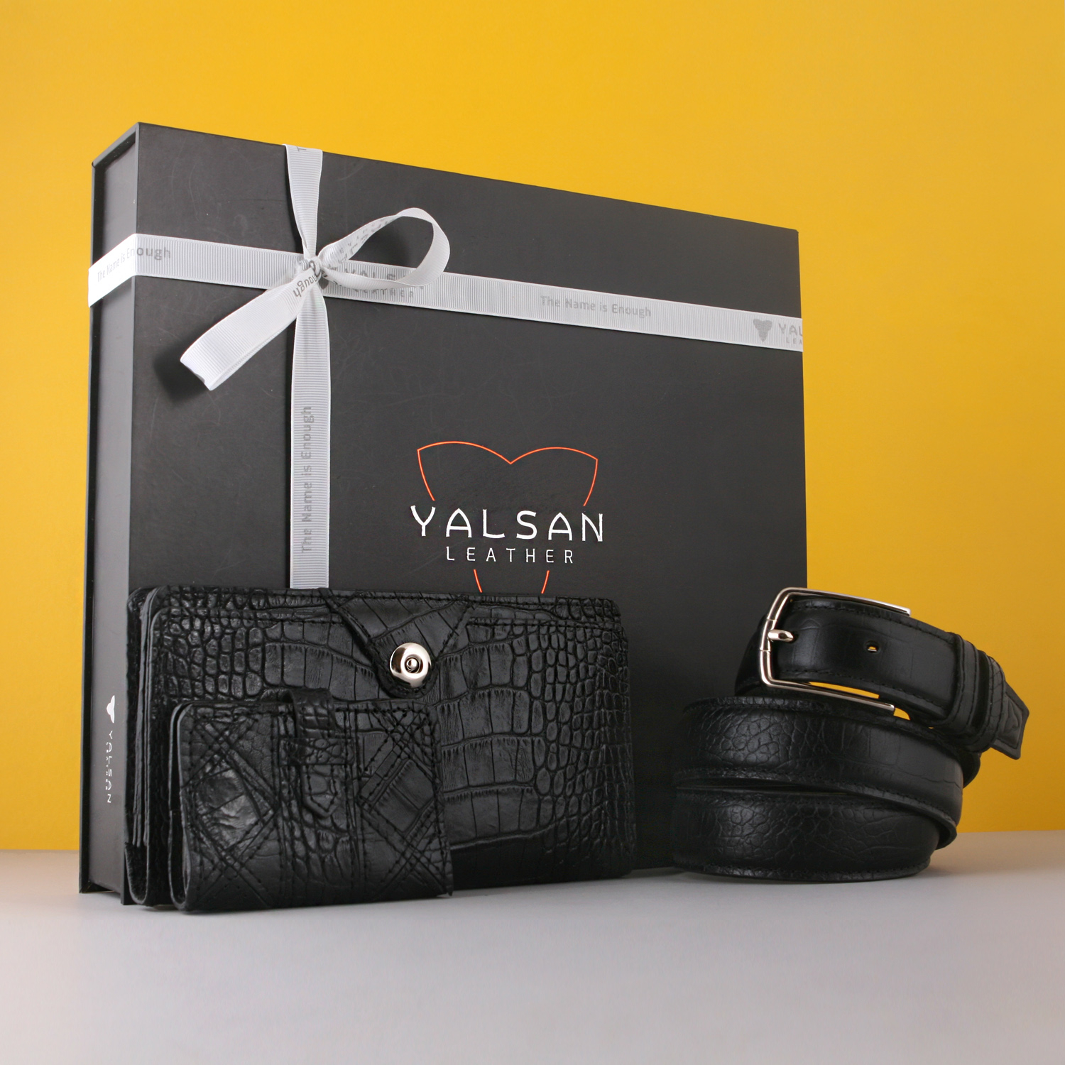 ست هدیه مردانه چرم یلسان مدل رادیس کد CHN-KAM-026-GC