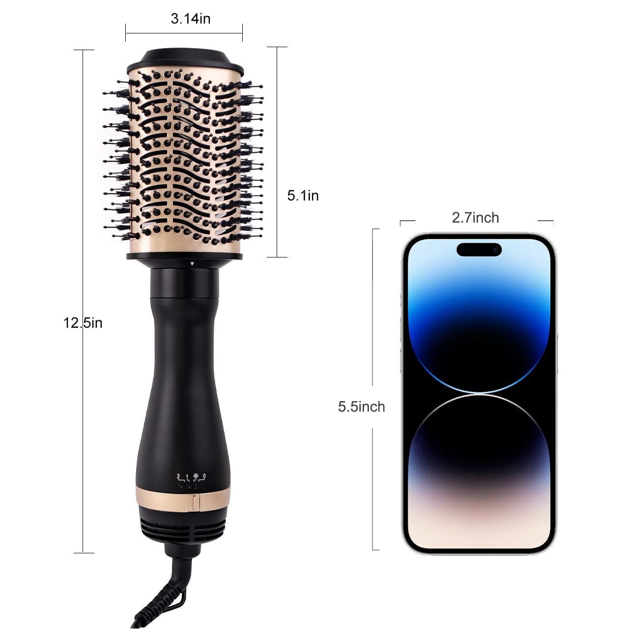 سشوار برس دار حالت دهنده 1000 وات هاتکر مدل HT-300