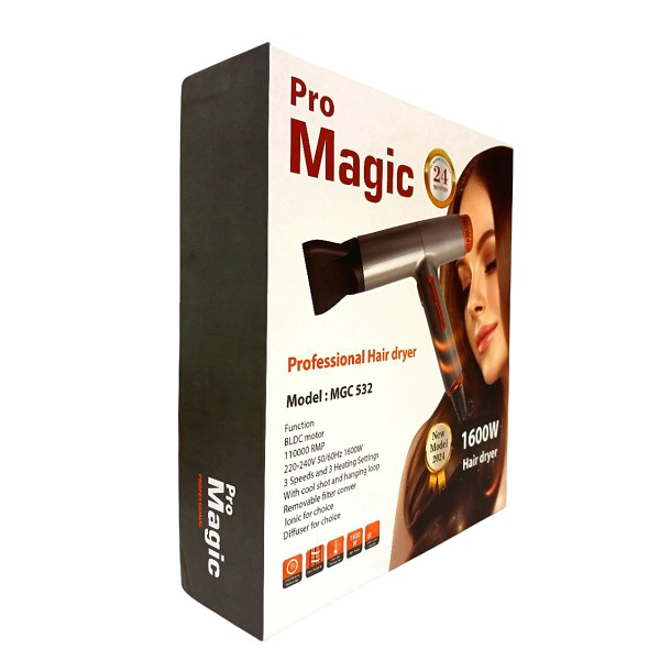 سشوار حرفه ای 1600 وات پرومجیک مدل MGC_532