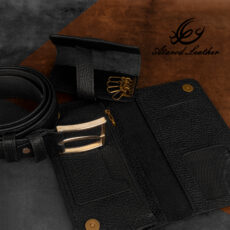 ست هدیه مردانه چرم عطارد مدل چرم طبیعی کد A39