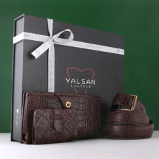 ست هدیه مردانه چرم یلسان مدل رادیس کد CHN-KAM-026-GC