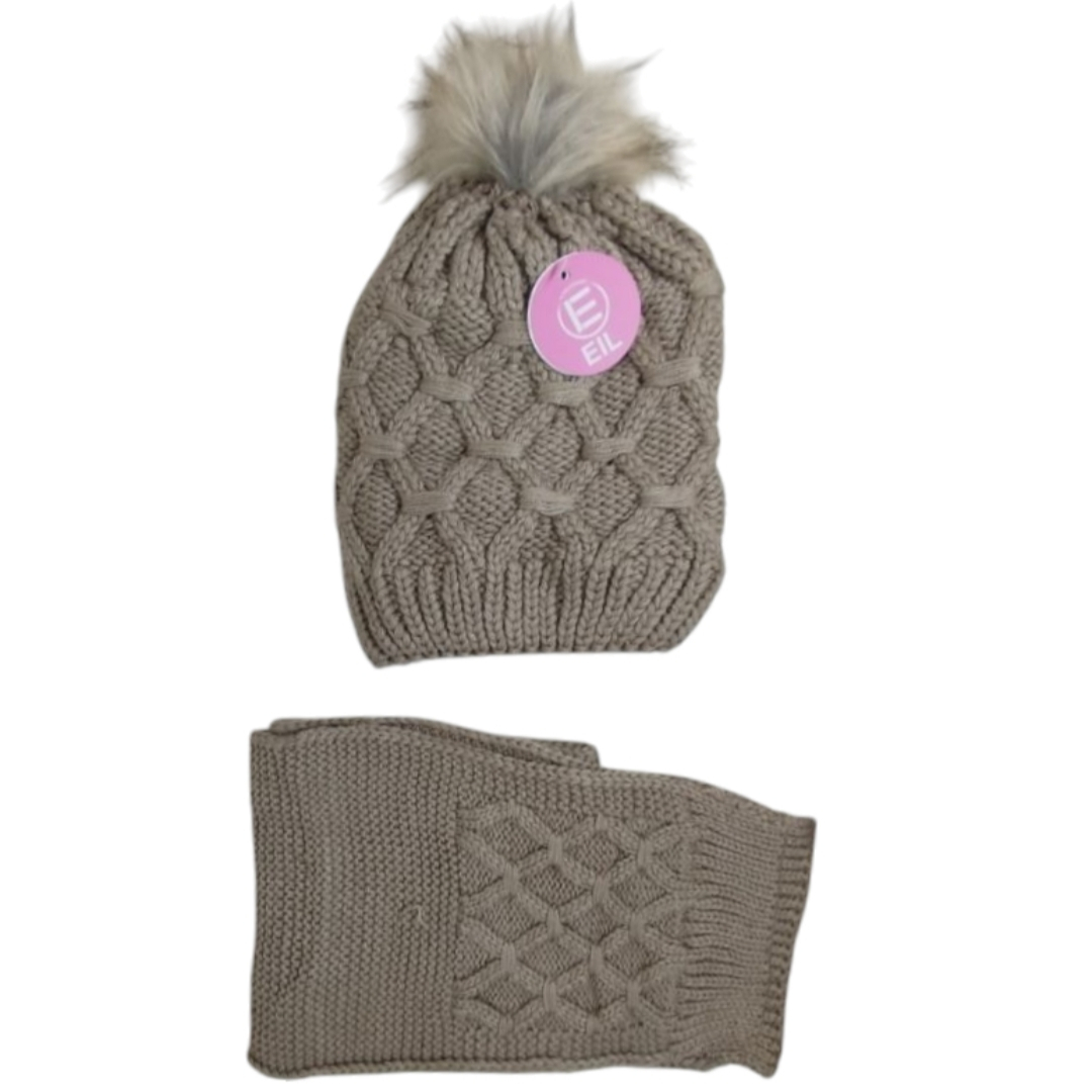 ست کلاه و شال گردن بافتنی مدل MR