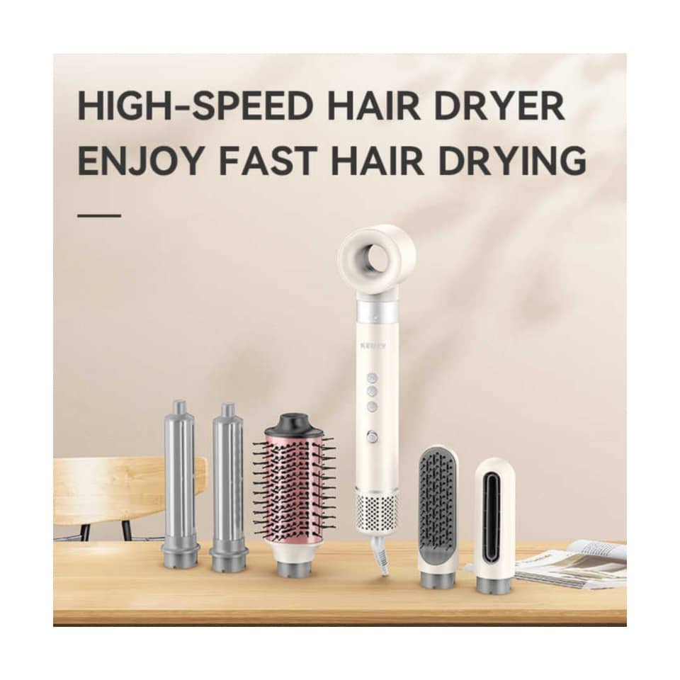 سشوار حرفه‌ای شش کاره 1500 وات کمی مدل KM-6896