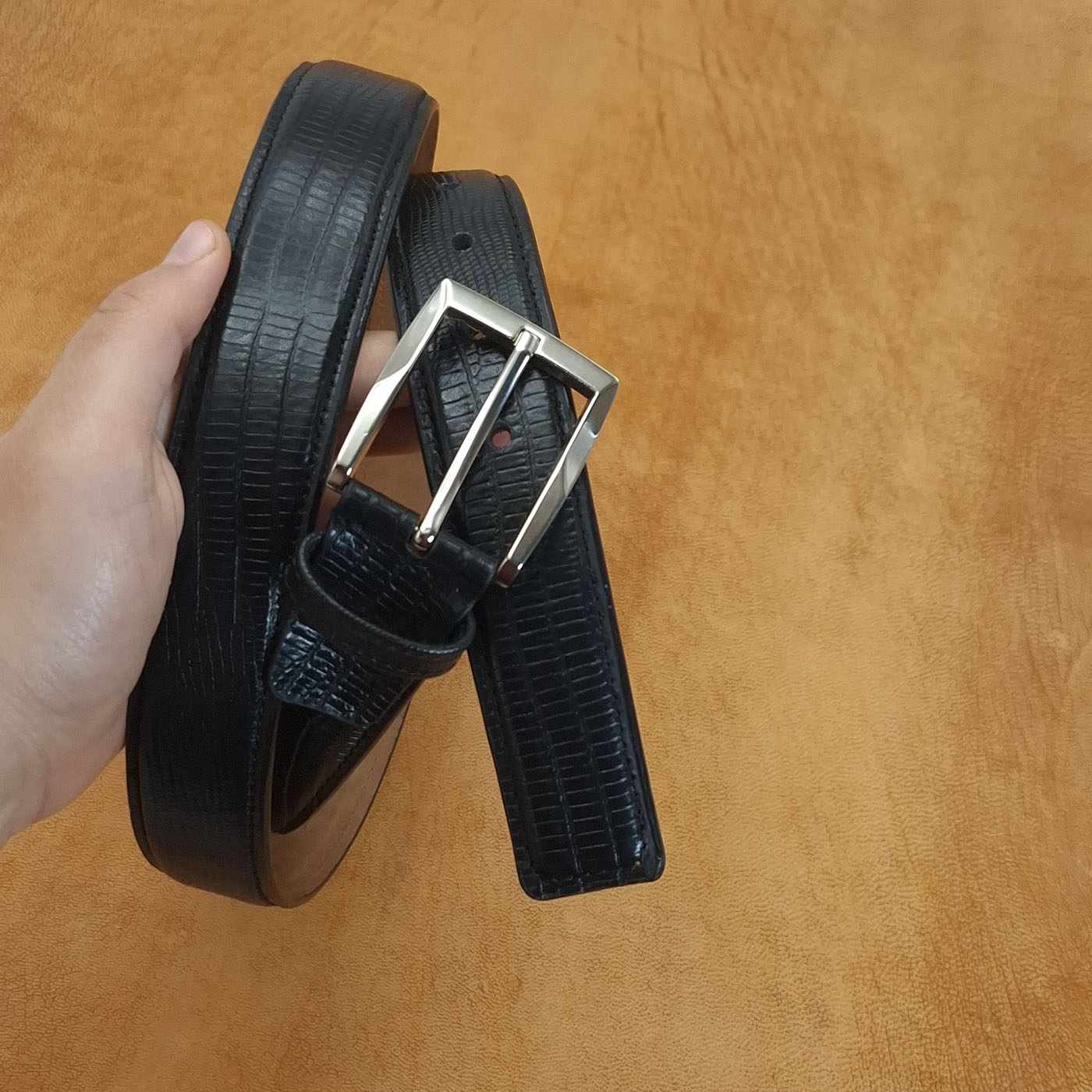 کمربند مردانه مدل چرمی پتینه کد km-03