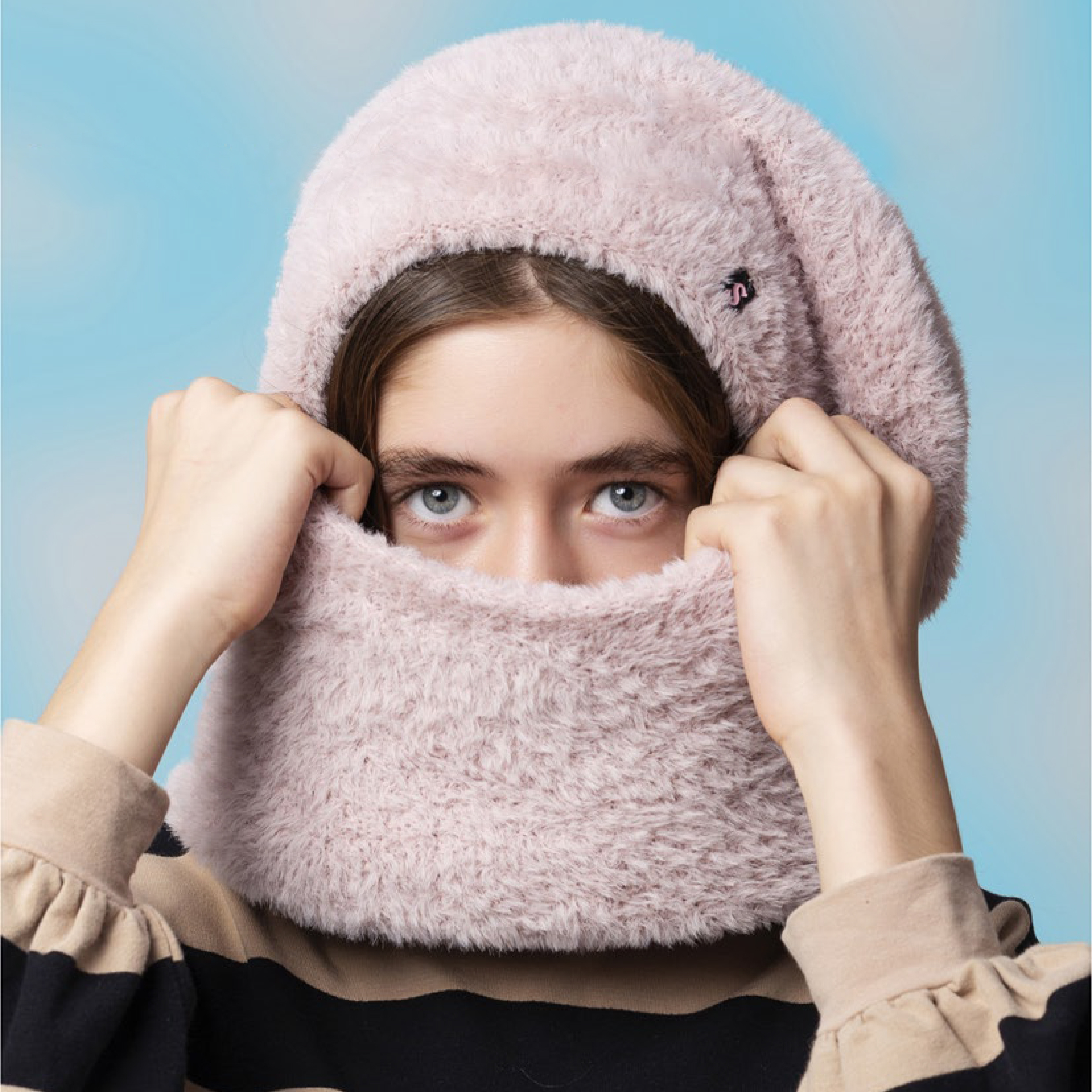 ست کلاه و شال گردن بافتنی سام مدل 412