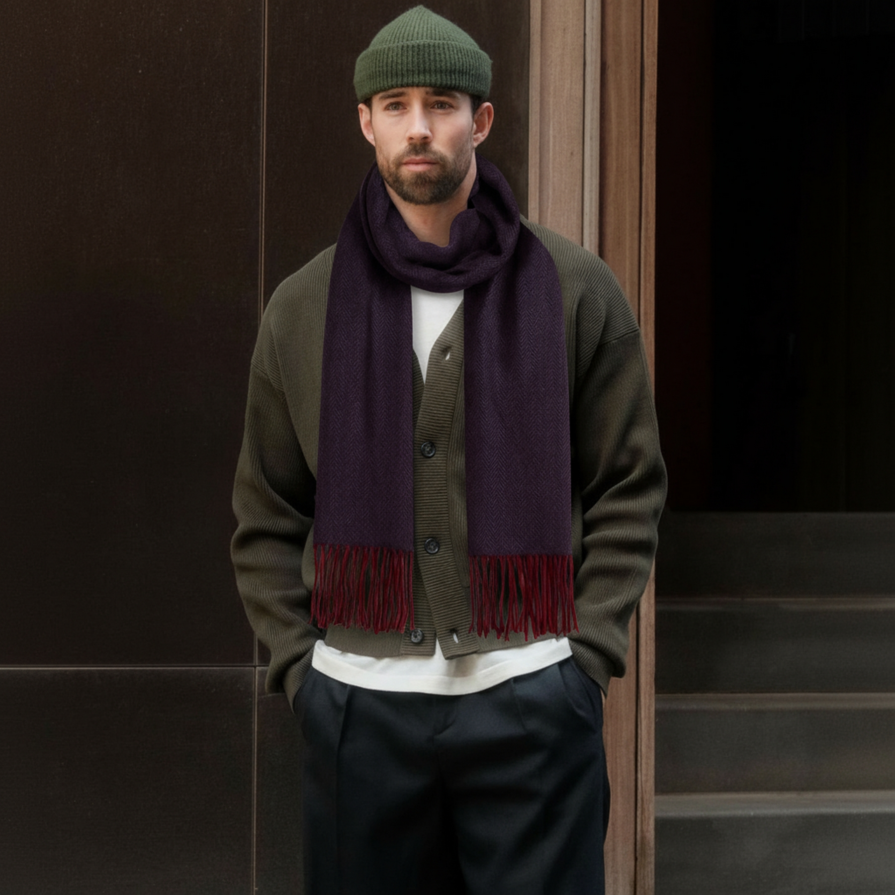 شال گردن مردانه مدل اکریلیک KOT 411