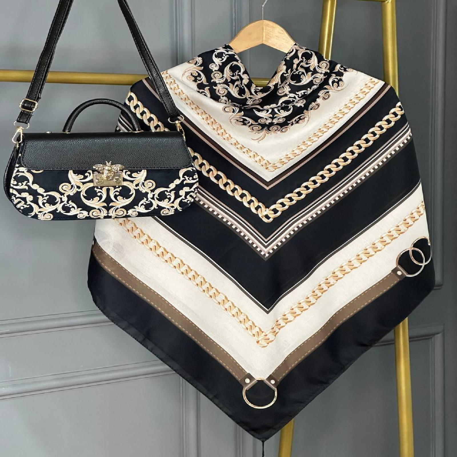 ست کیف و روسری زنانه مدل گالریا