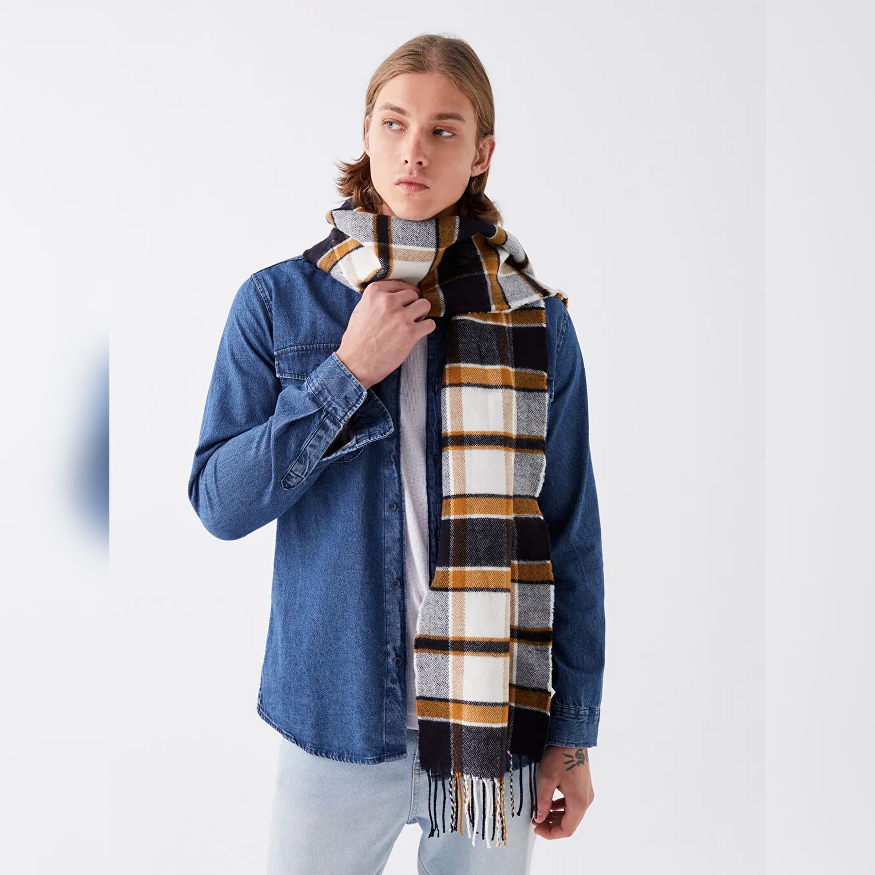 شال گردن مردانه ال سی وایکیکی مدل اکریلیک LW 253