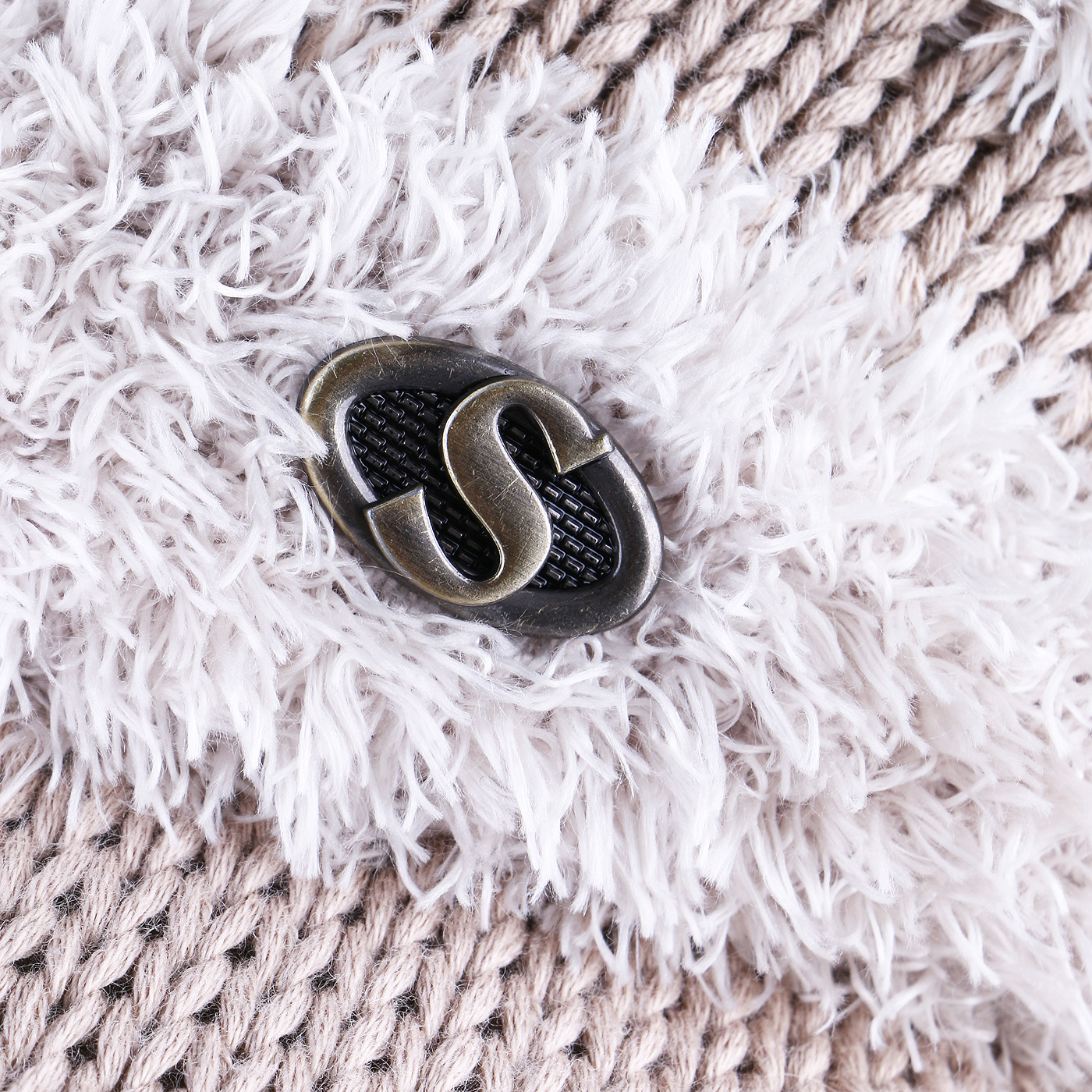 کلاه و شال بافتنی سام مدل نقابدار داخل خز کد 538