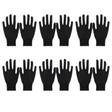 دستکش طاها طب مدل نخی مچ دار کد 5291-3 بسته 6 عددی