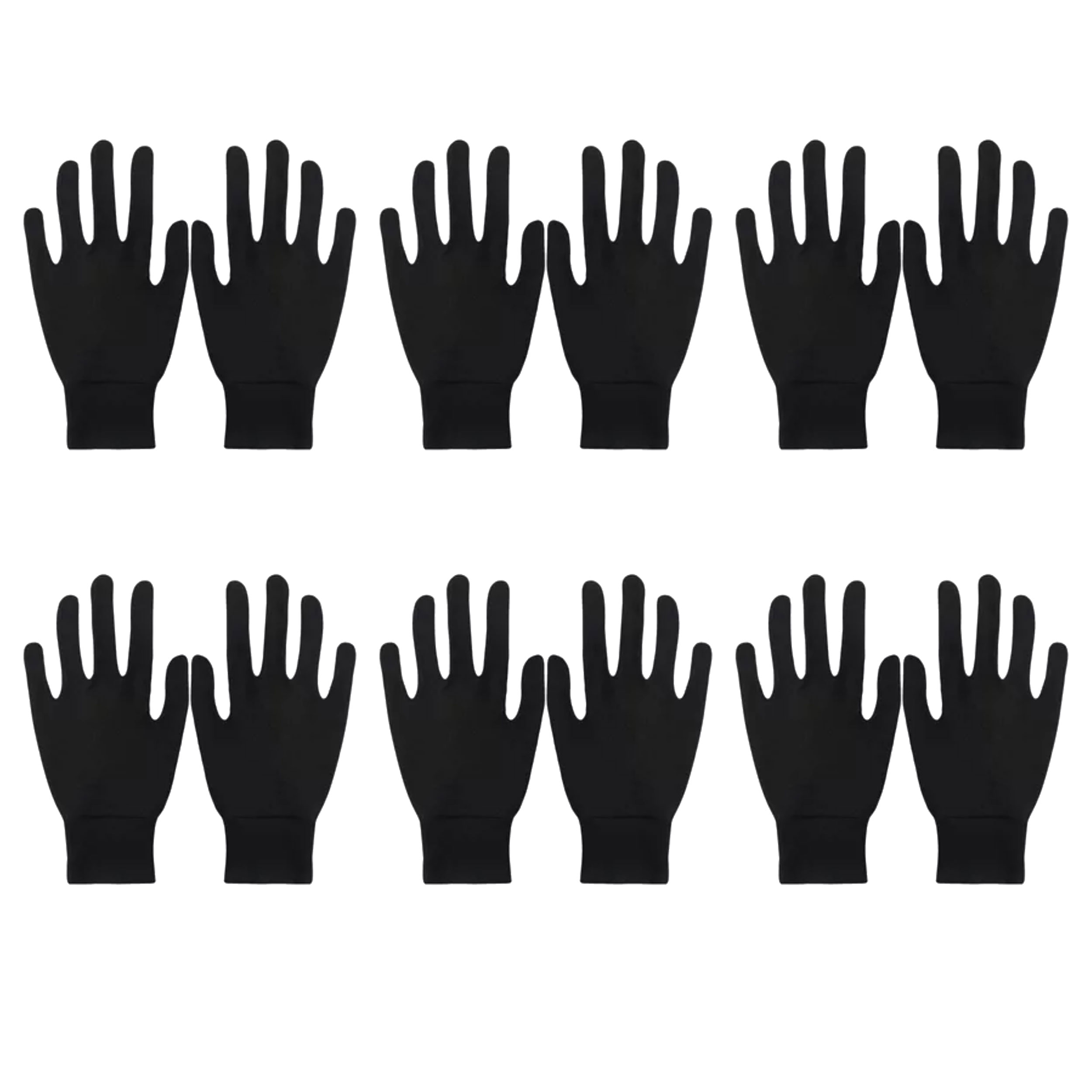 دستکش طاها طب مدل نخی مچ دار کد 5291-3 بسته 6 عددی