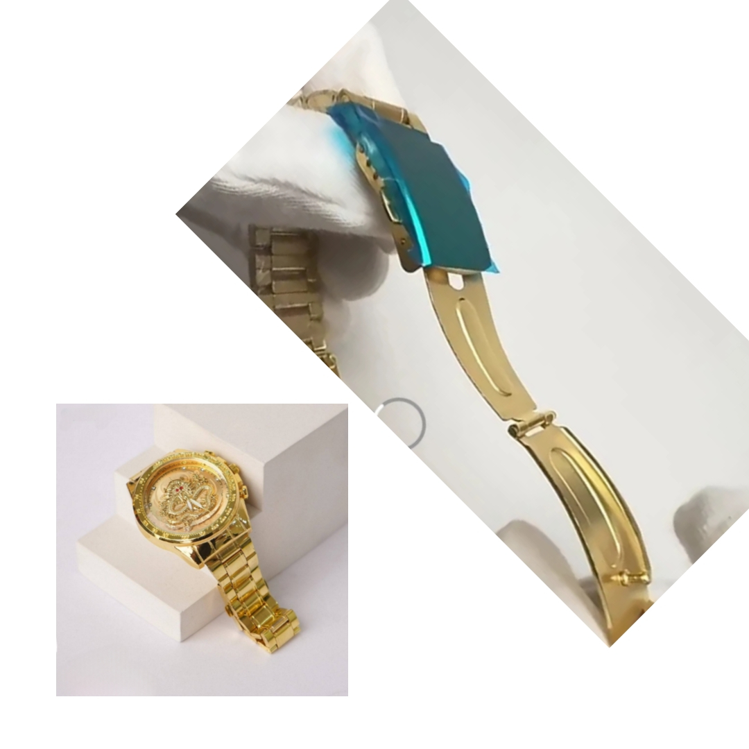 ساعت مچی عقربهای کوارتز مردانه مدل دراگون تک موتوره بند فلزی کد ۱.۱