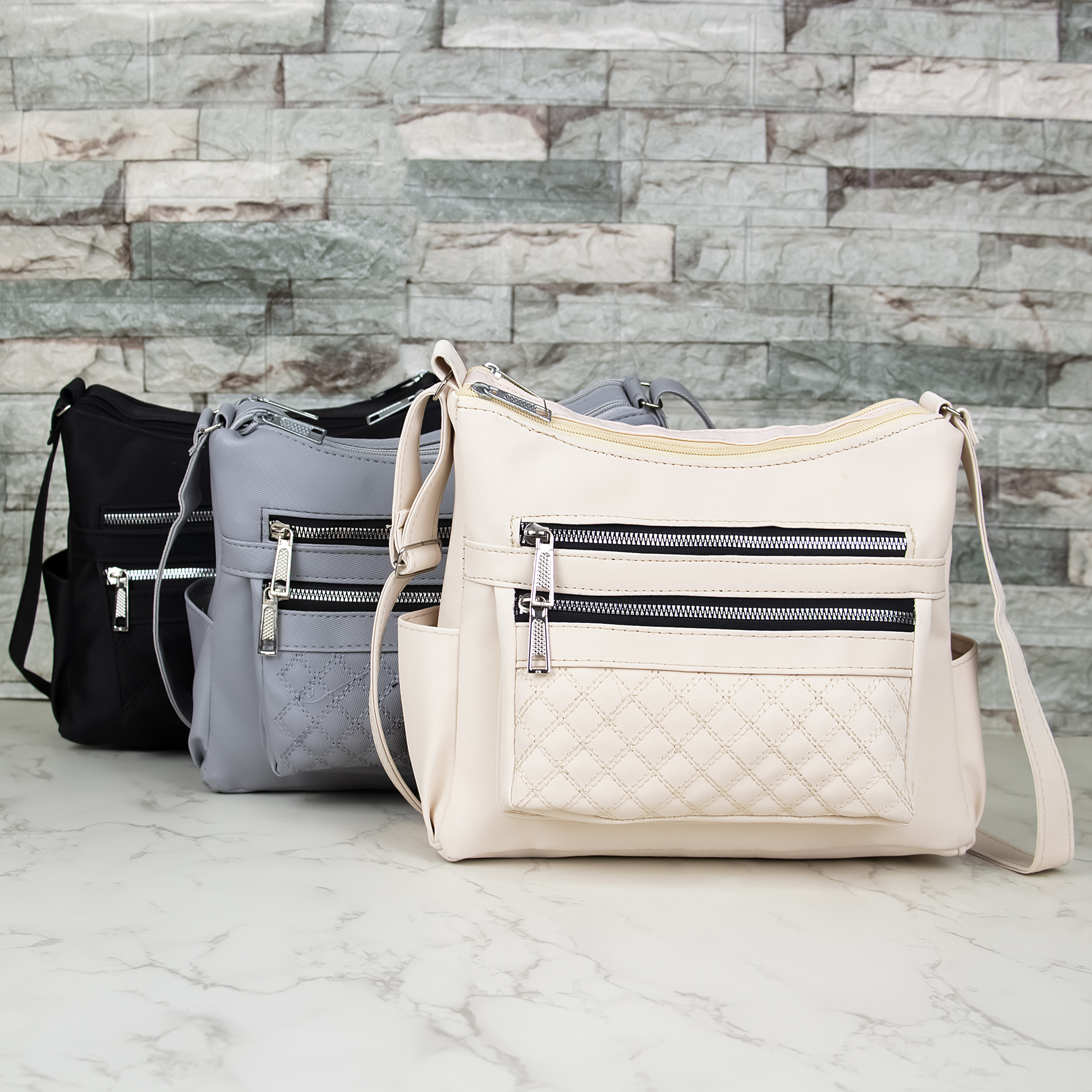 کیف رودوشی زنانه مدل پنج زیپ