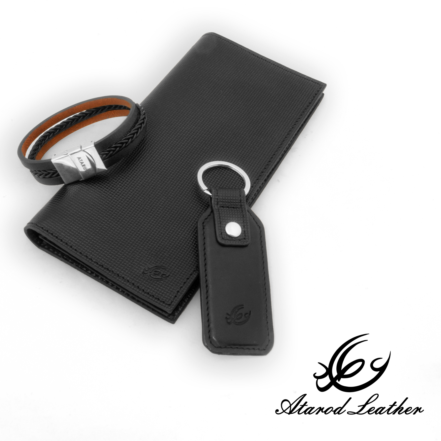 ست هدیه مردانه چرم عطارد مدل چرم طبیعی کد A95