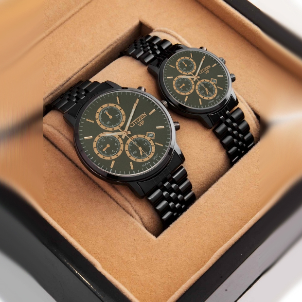 ست ساعت مچی عقربه ای زنانه و مردانه کد ip2