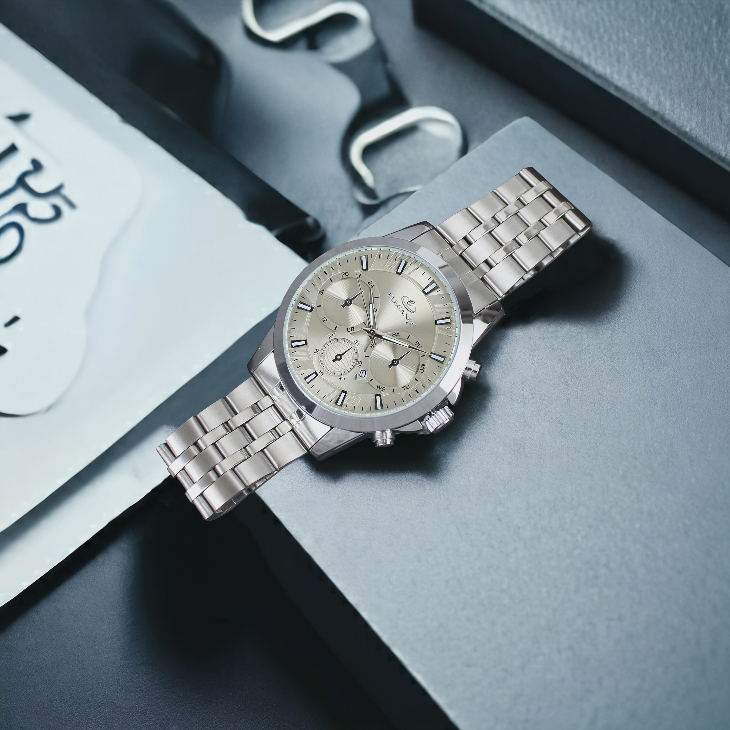 ساعت مچی عقربه‌ای کوارتز مردانه الگانس مدل EMSNJ7430