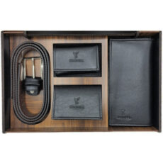 ست هدیه مردانه مدل چرم طبیعی چرمسال 4t