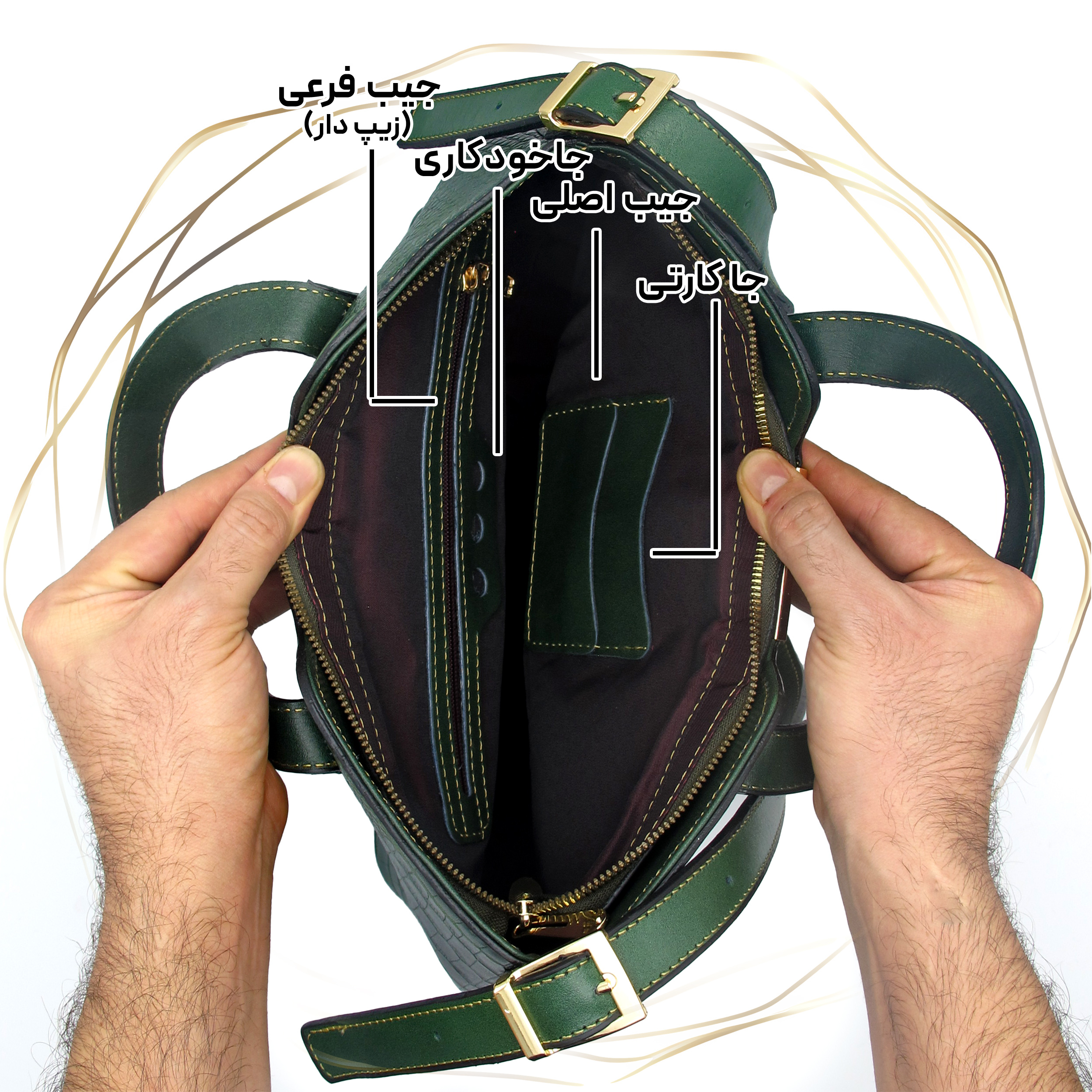 کیف دوشی زنانه مدل چرم طبیعی کد FTH151C