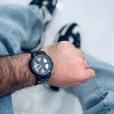 ساعت مچی عقربه‌ای کوارتز مردانه مدل اسپرت صفحه رینگ چرخان کد A