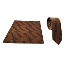 ست کراوات و دستمال جیب مردانه رافللو مدل دست دوز