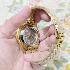 ساعت مچی عقربهای اتوماتیک مردانه مدل لوکس طرح دراگون بند استیل قفل مخفی کد D2