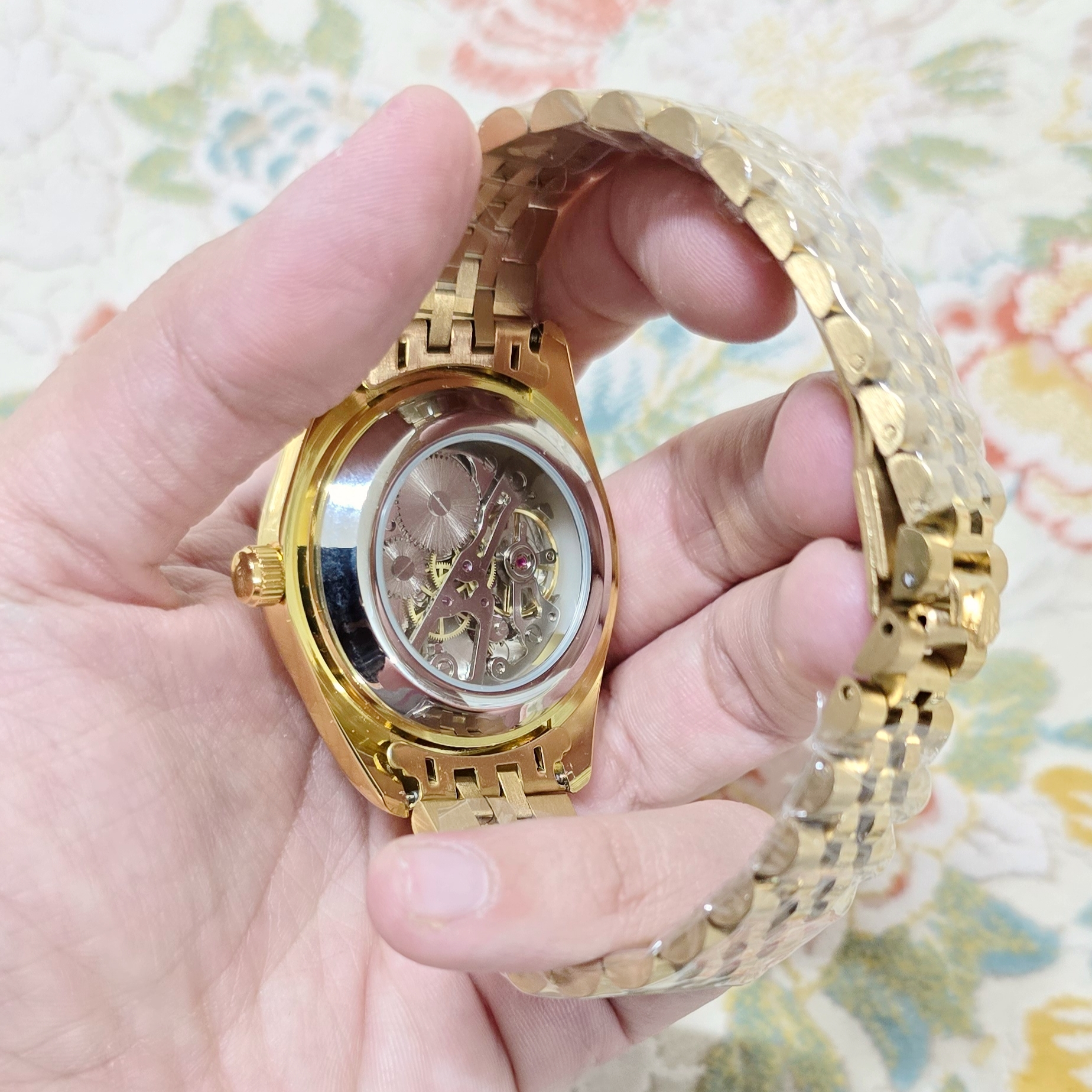 ساعت مچی عقربهای اتوماتیک مردانه مدل لوکس طرح دراگون بند استیل قفل مخفی کد D2