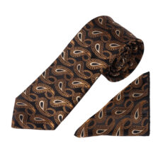 ست کراوات و دستمال جیب مردانه نسن مدل T266