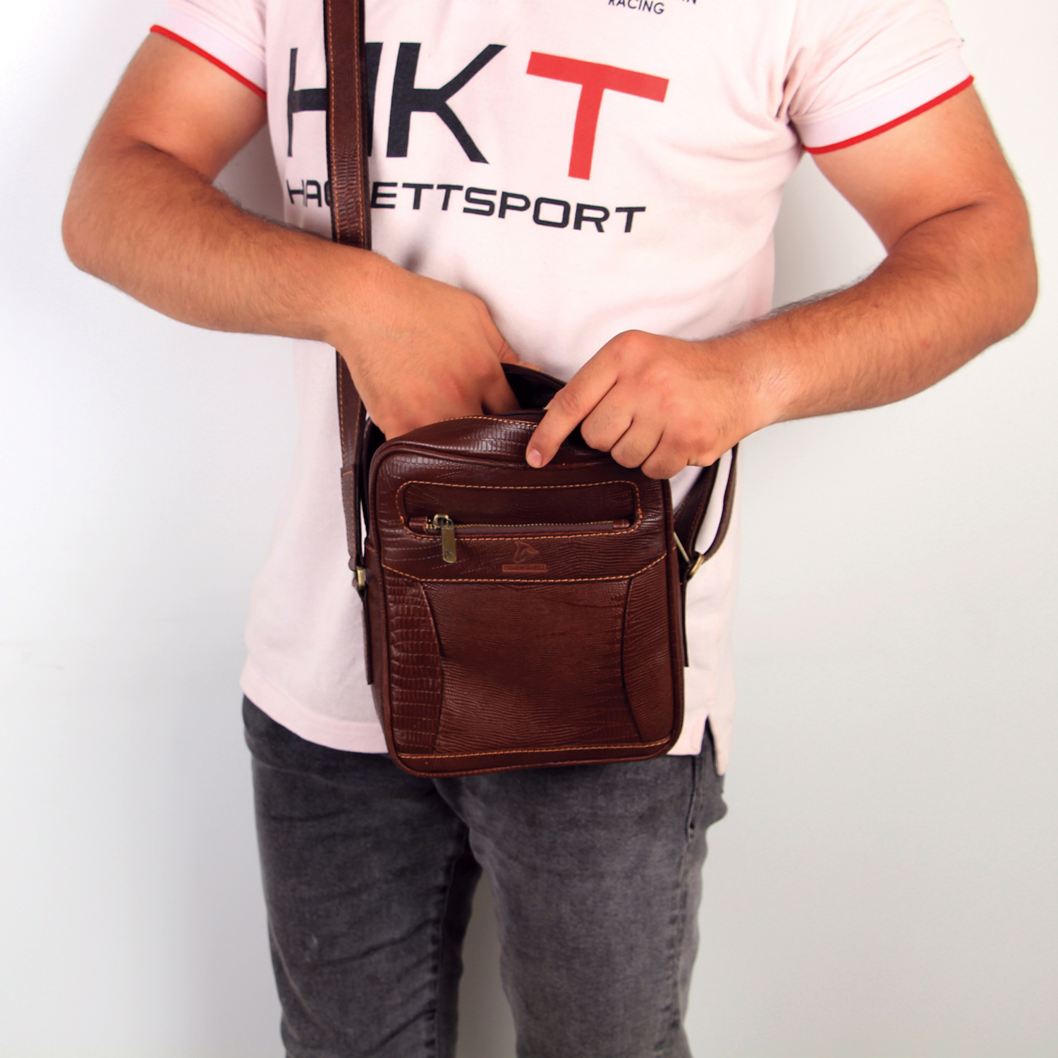 کیف رودوشی چرم بارز مدل DG67.Lizard