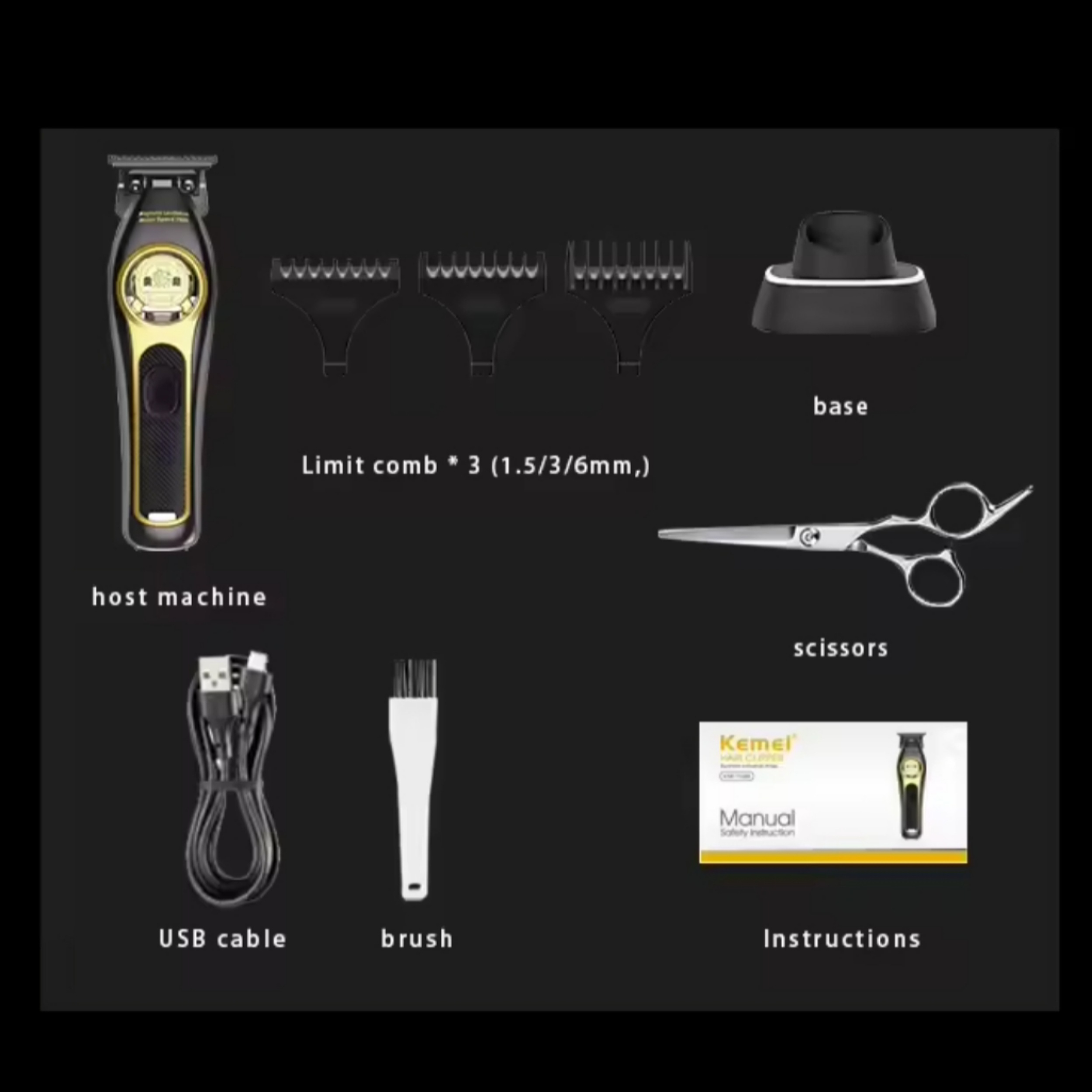 ماشین اصلاح موی سر و صورت شارژی کیمی مدل KM-2268