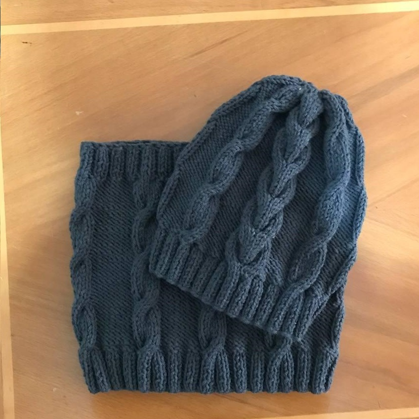 ست کلاه و شال گردن بافت مردانه مدل sfren