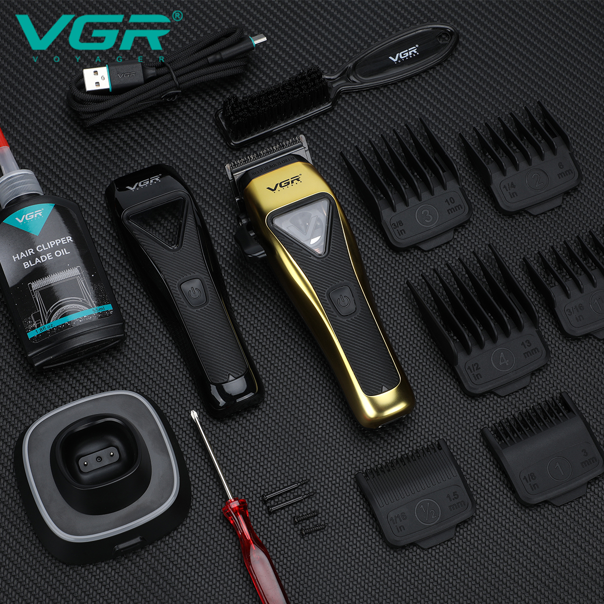 ماشین اصلاح موی سر و صورت وی جی ار مدل V-015