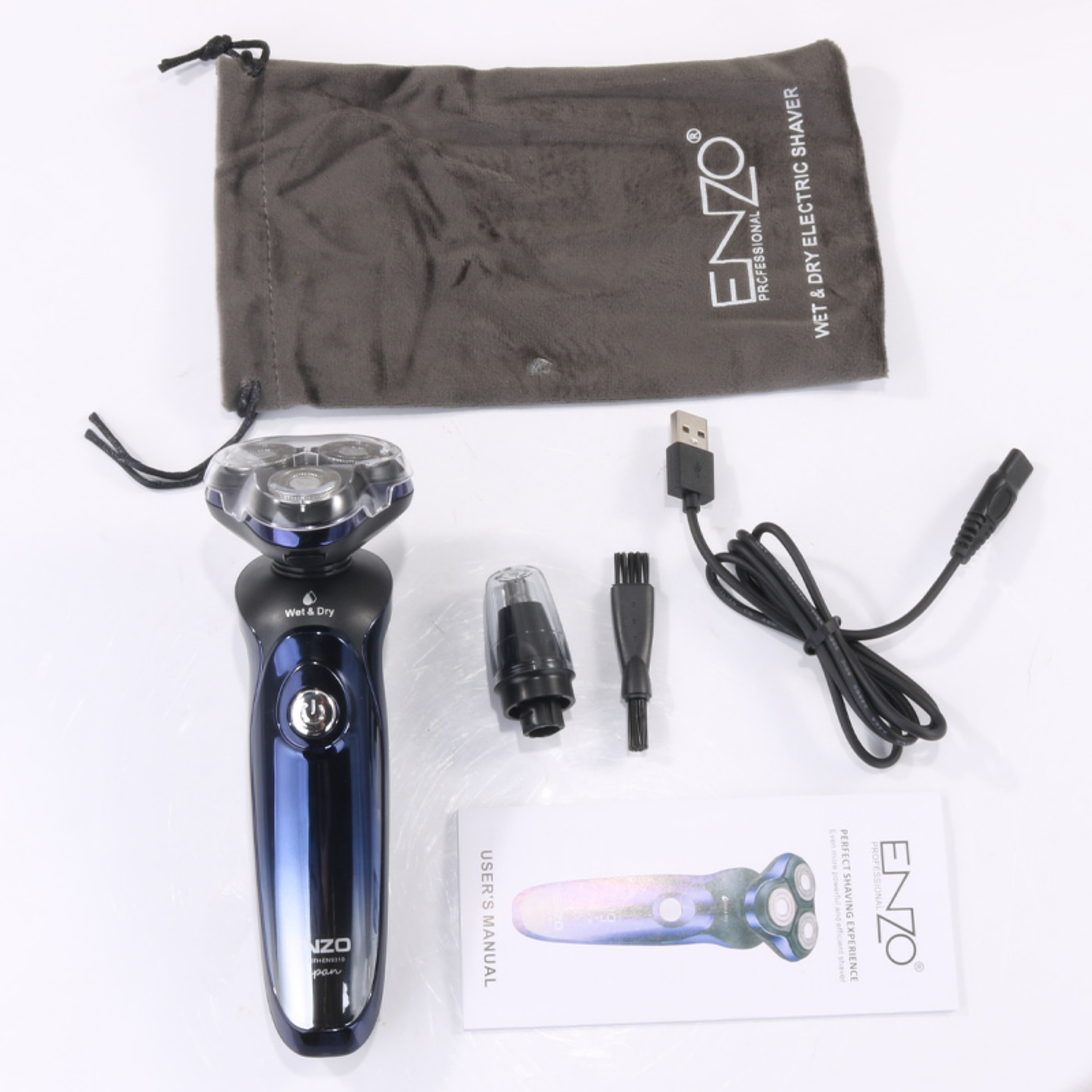 ست ماشین اصلاح موی صورت و بدن شارژی انزو پروفیشینال مدل EN-9310 2in1