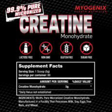 پودر کراتین مونوهیدرات مایوجنیکس-400 گرم