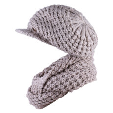 ست کلاه و شال گردن بافتنی سام کد 522