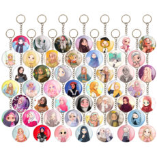 جاکلیدی خندالو مدل دخترانه با حجاب کد 104 مجموعه 49 عددی