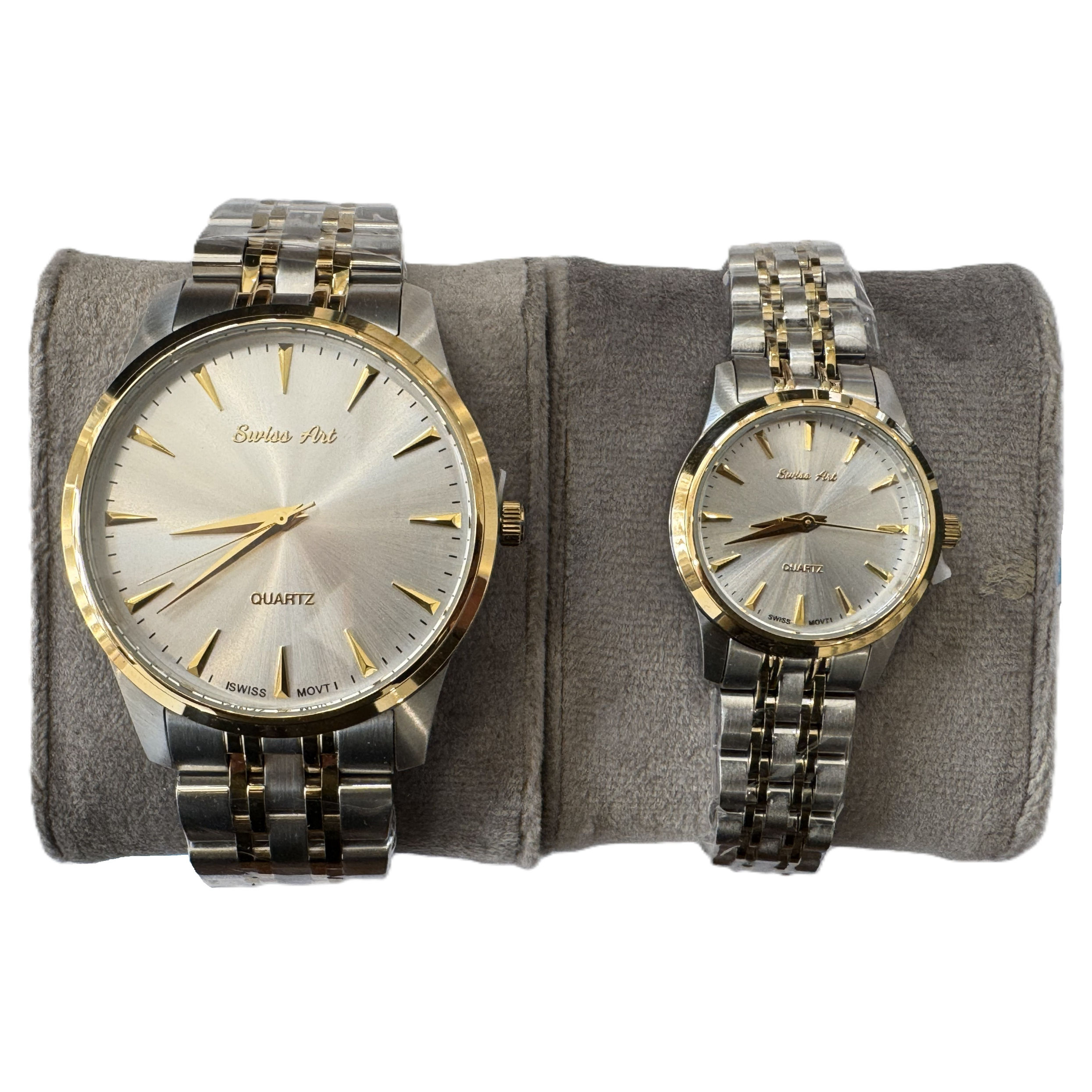 ست ساعت مچی عقربهای کوارتز زنانه و مردانه سوئیس آرت مدل ANT172-173SG1513