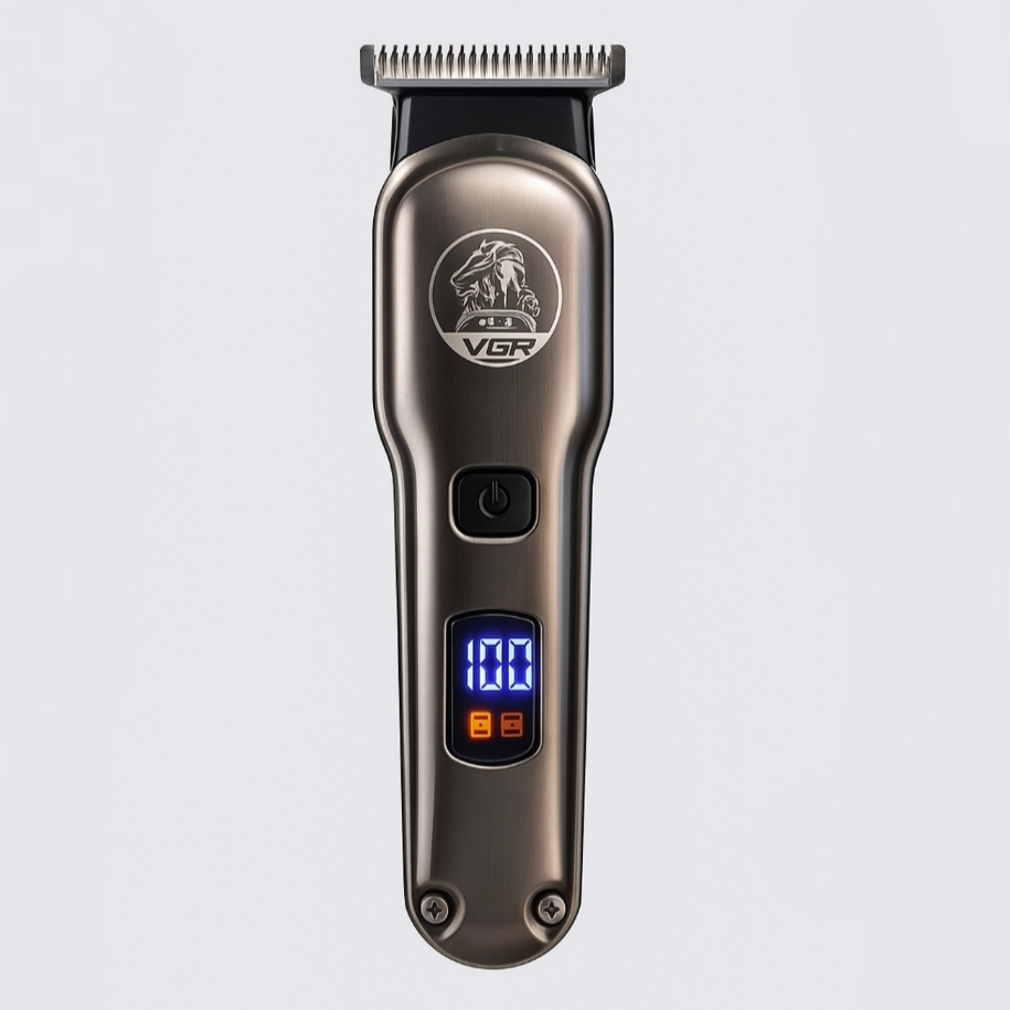 ست ماشین اصلاح موی صورت و بدن شارژی وی جی ار مدل V-675 S3 مجموعه سه عددی