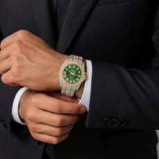 ساعت مچی عقربهای کوارتز مردانه مدل لوکس فول نگین دیت جاست قفل مخفی کد ۲