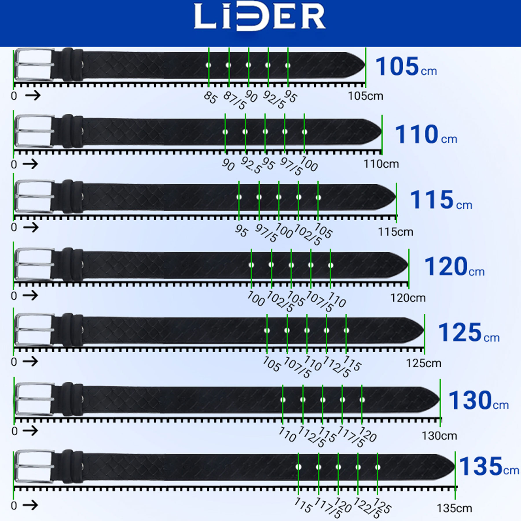 کمربند مردانه لیدر مدل H35003