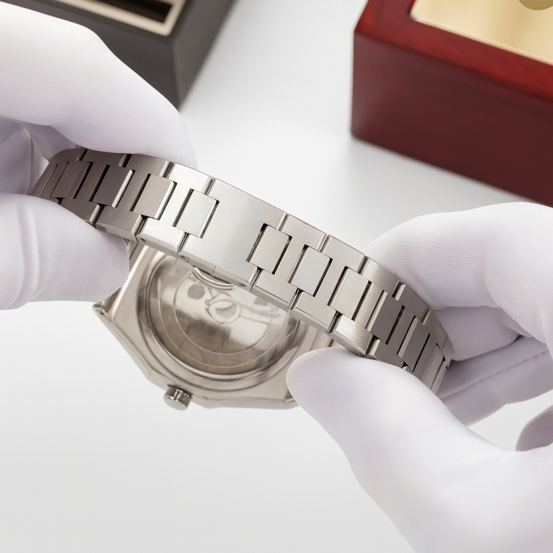 ساعت مچی عقربه‌ای کوارتز مردانه بین باند مدل دی دیت بند استیل قفل مخفی کد J.A1