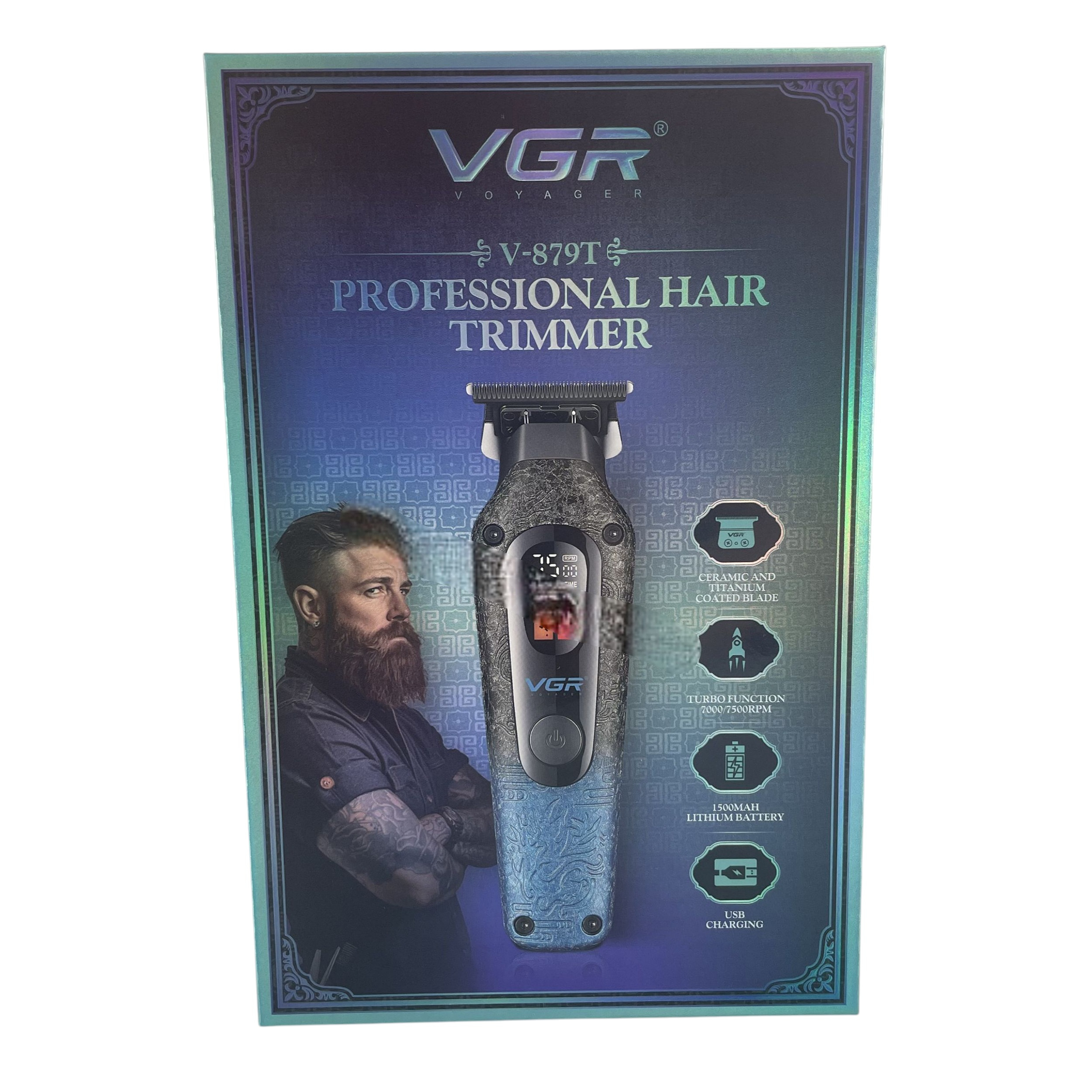 ماشین اصلاح موی سر و صورت شارژی وی جی ار مدل V-879T