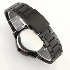 ساعت مچی عقربه‌ای مردانه کوارتز مدل صفحه رینگ چرخان بند فلزی کد 1.5