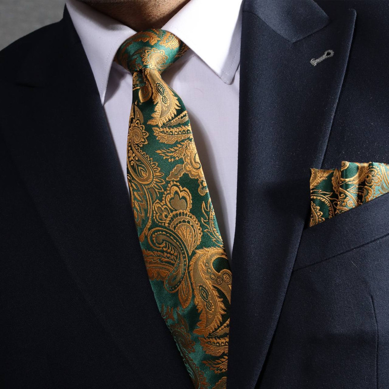 ست کراوات و دستمال جیب مردانه نسن مدل SH1