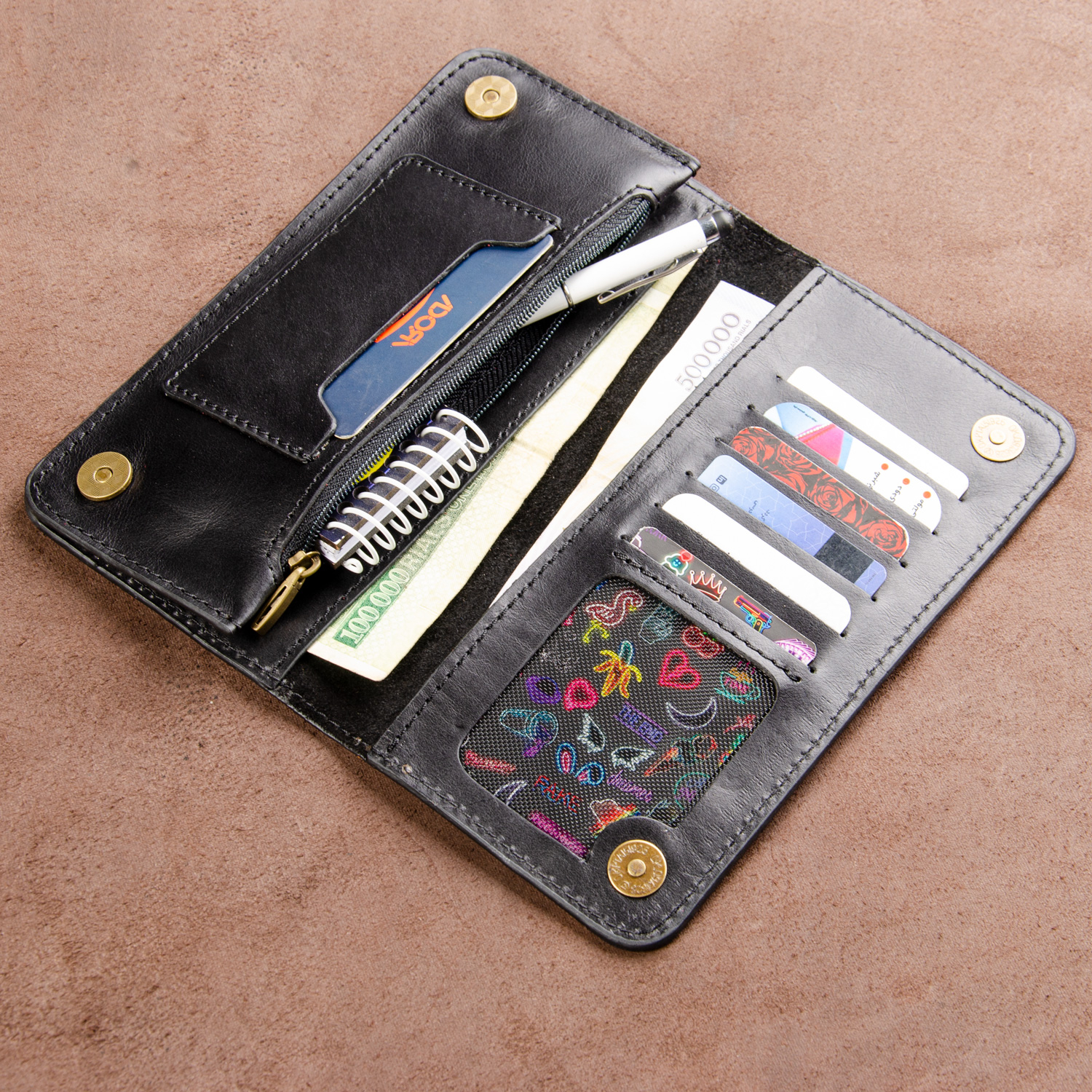 کیف پول چرم عطارد مدل چرم طبیعی کد K31