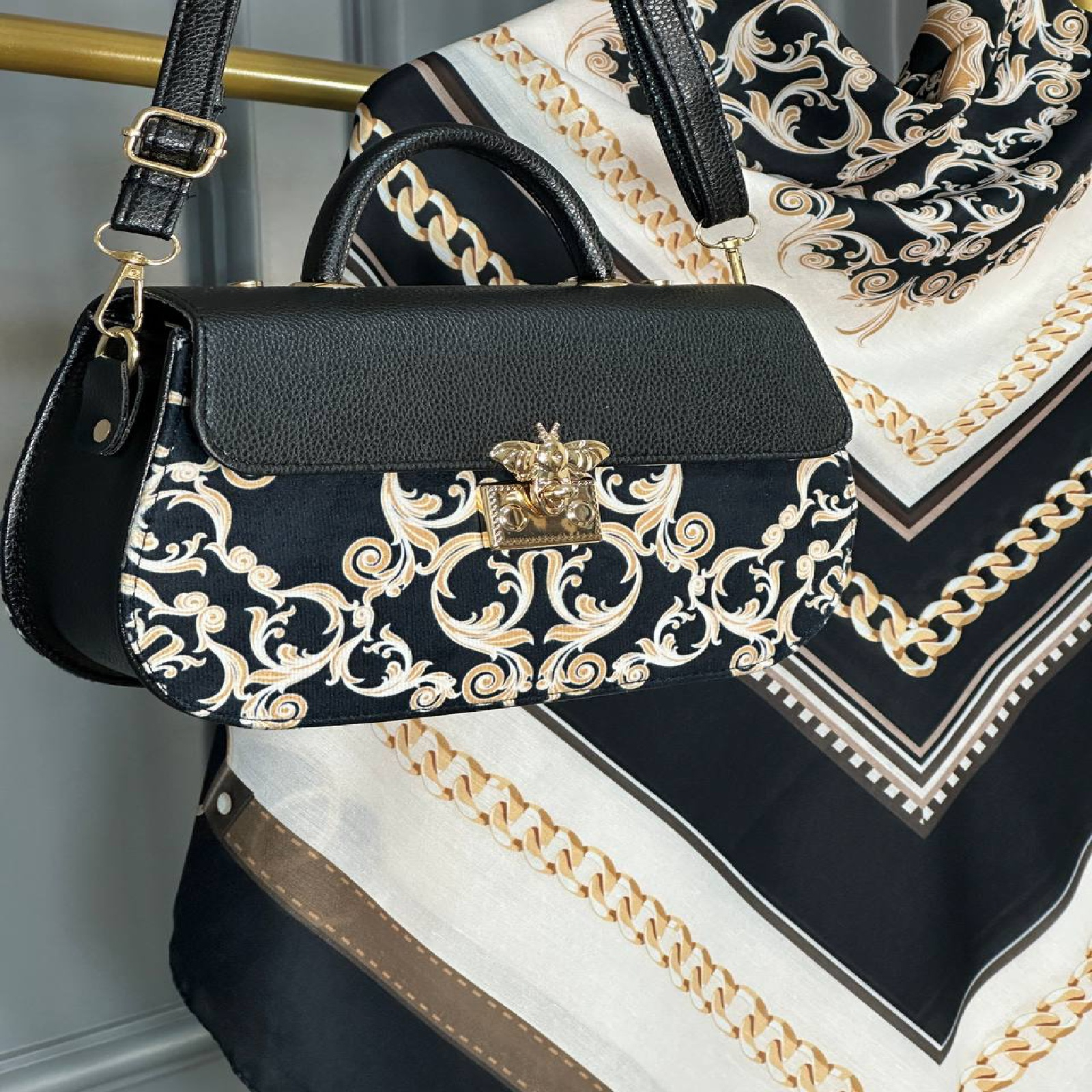 ست کیف و روسری زنانه مدل گالریا