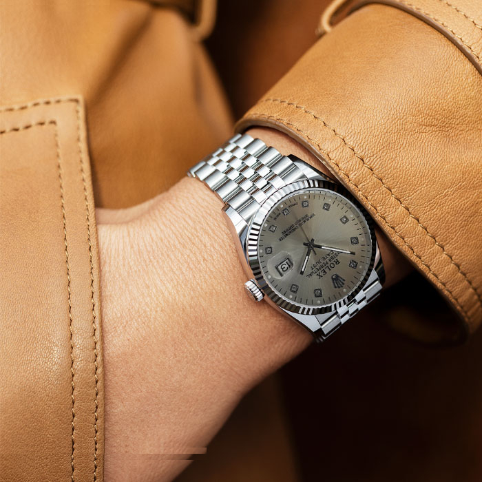 ساعت مچی عقربه‌ای مردانه مدل کلاسیک دیت جاست کد r-n