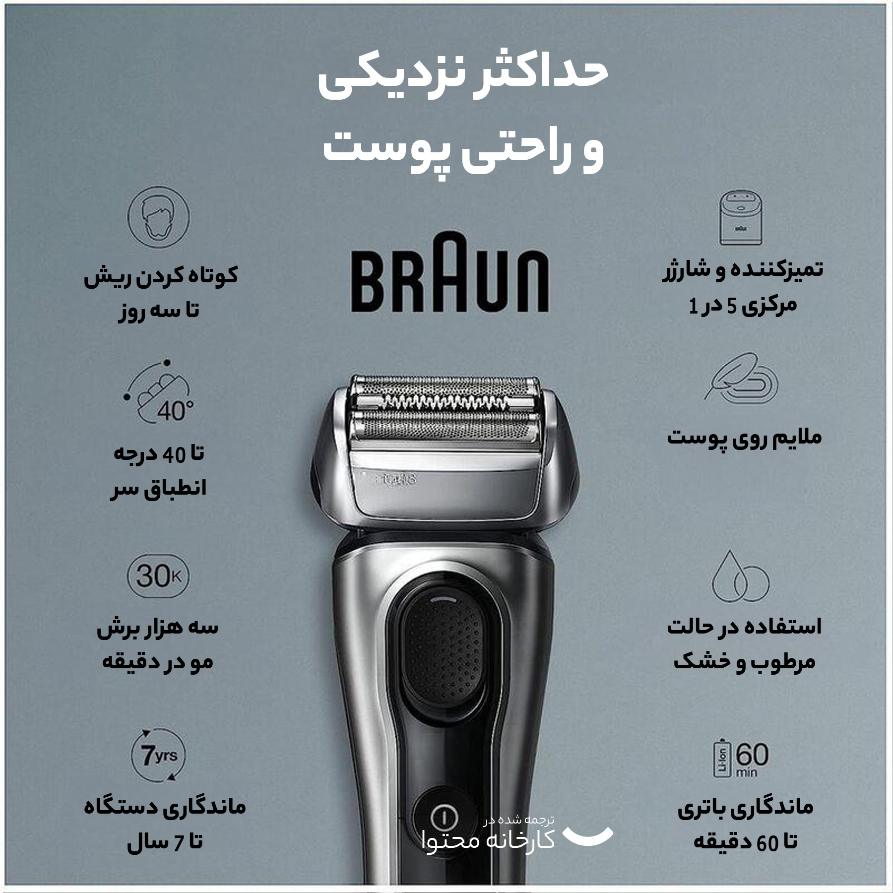 ماشین اصلاح موی صورت براون مدل 8467CC