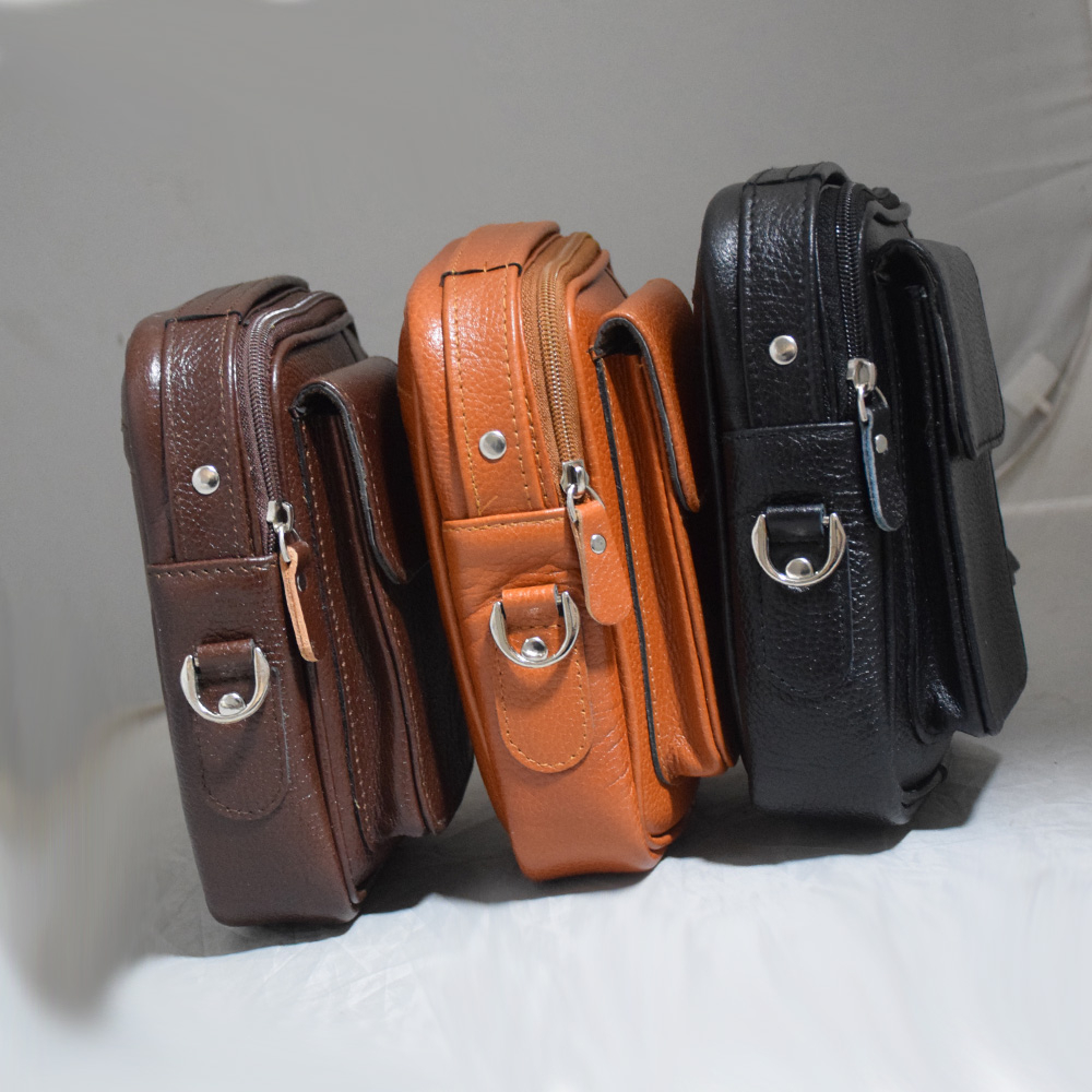 کیف رودوشی مردانه مدل چرم طبیعی کد Man-902