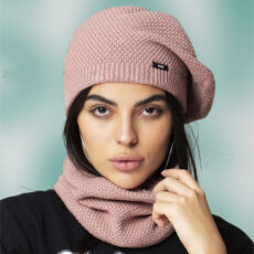 ست کلاه و شال گردن بافتنی سام مدل 427
