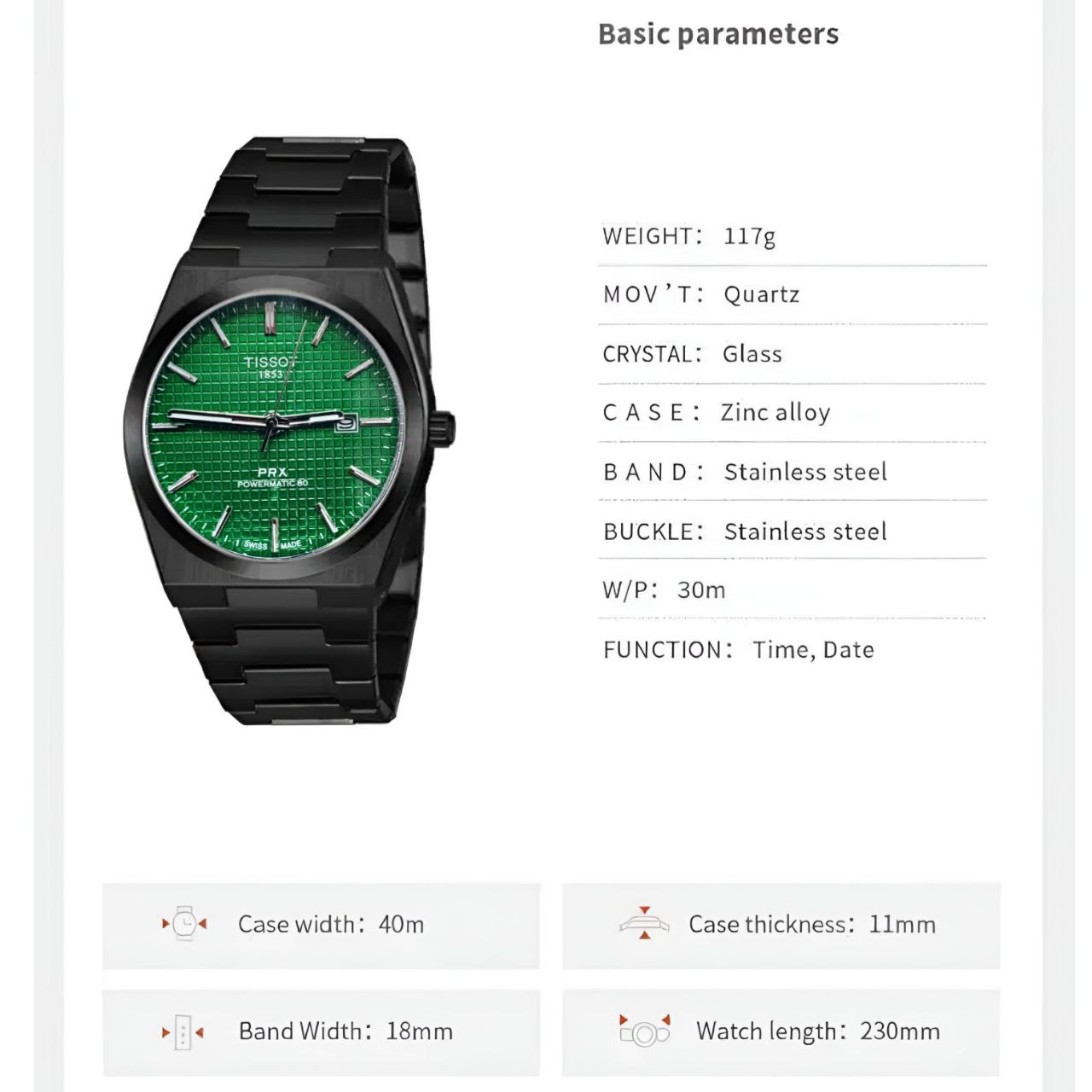 ساعت مچی عقربه‌ای مردانه کوارتز مدل قفل مخفی 07